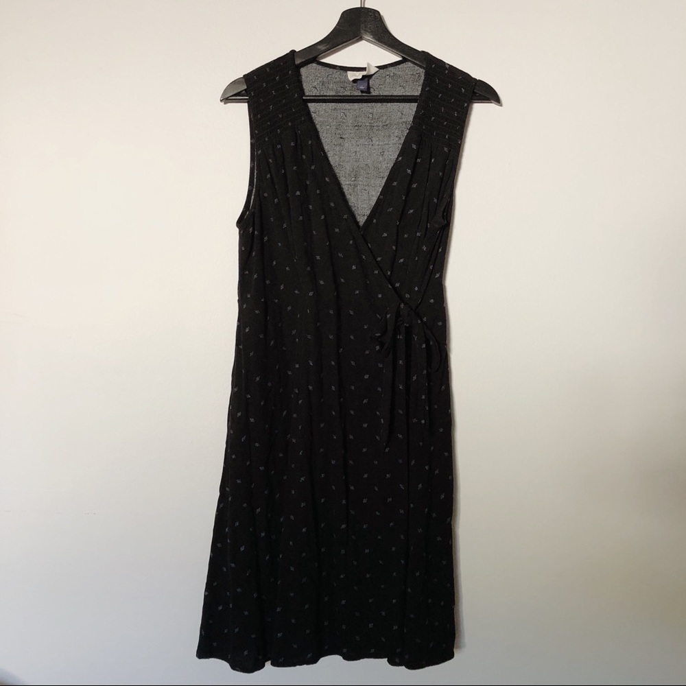 Universal Thread | Black & Blue Wrap Dress